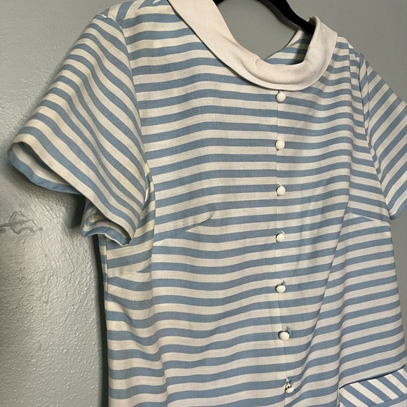 Stacy ames blue and white steiped sailor vintage union made dress - Picture 6 of 8